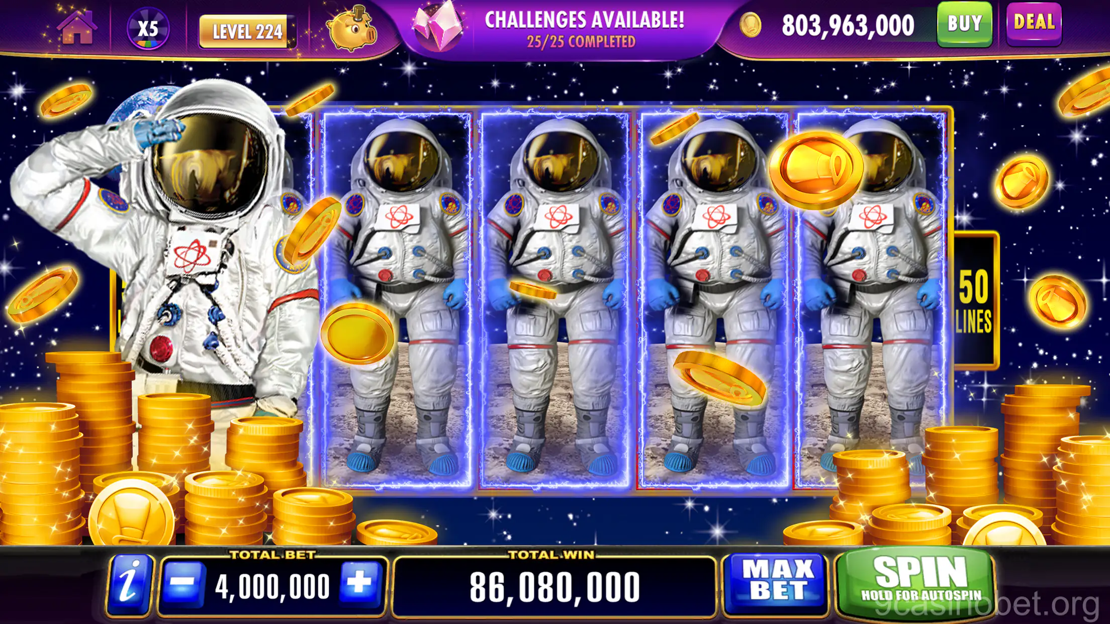 Tela inicial do 9 Casino Bet